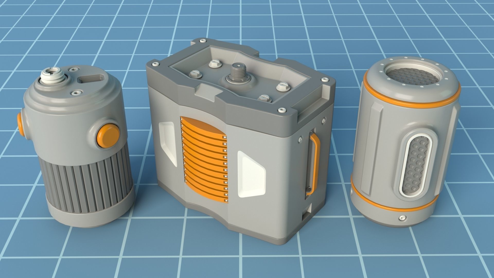 Industrial Kitbash - 12 - 100 pieces 3D model_5