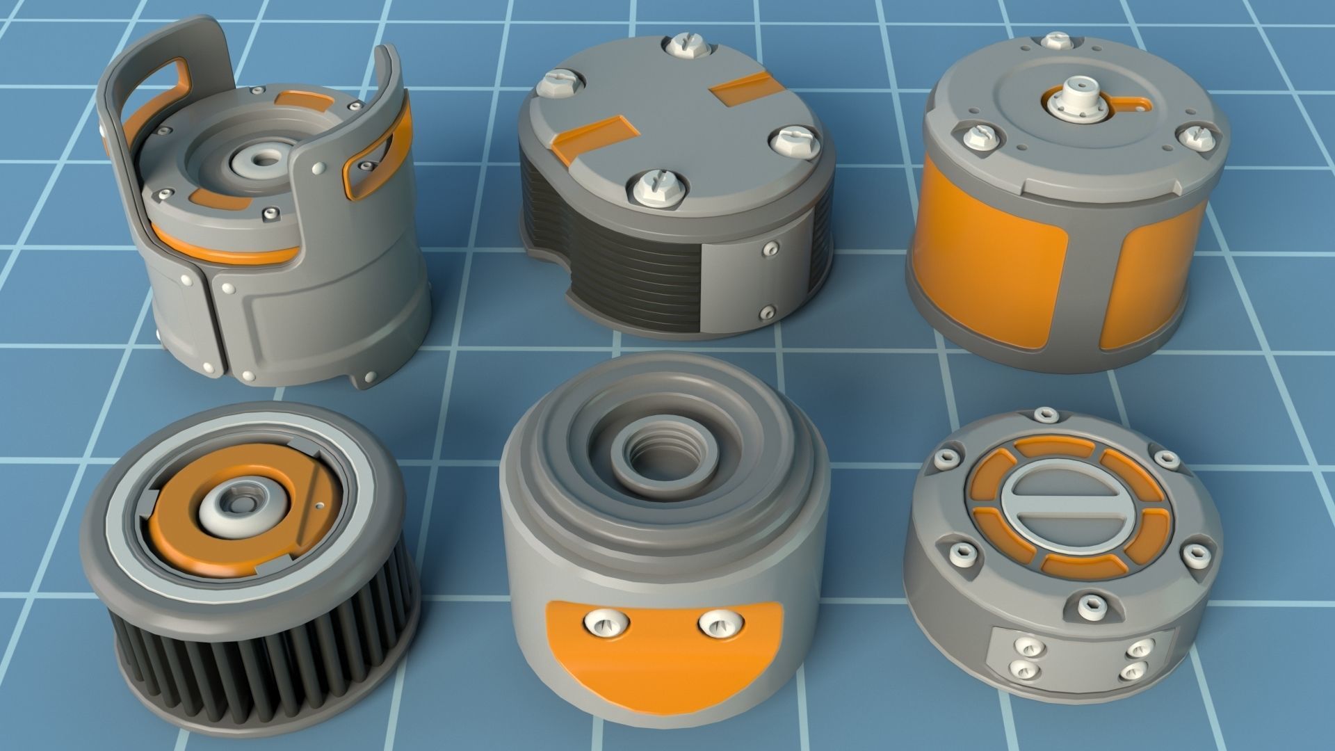 Industrial Kitbash - 12 - 100 pieces 3D model_7