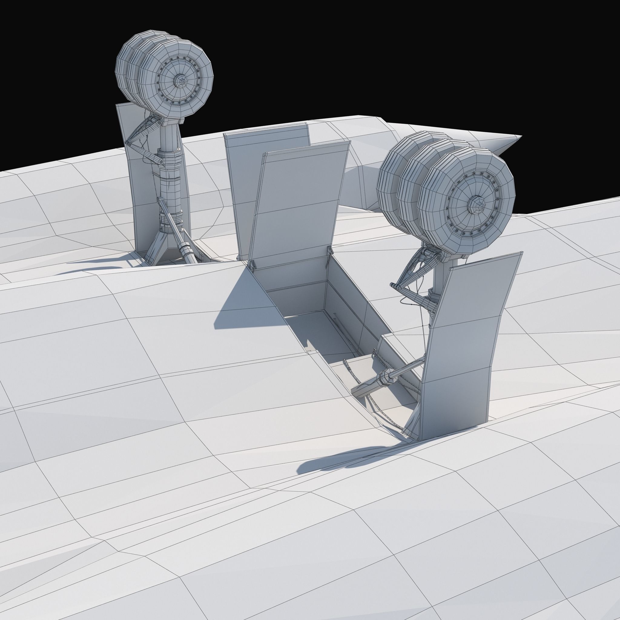 Lockheed SR-71 Blackbird Rigged Low-poly 3D model_12