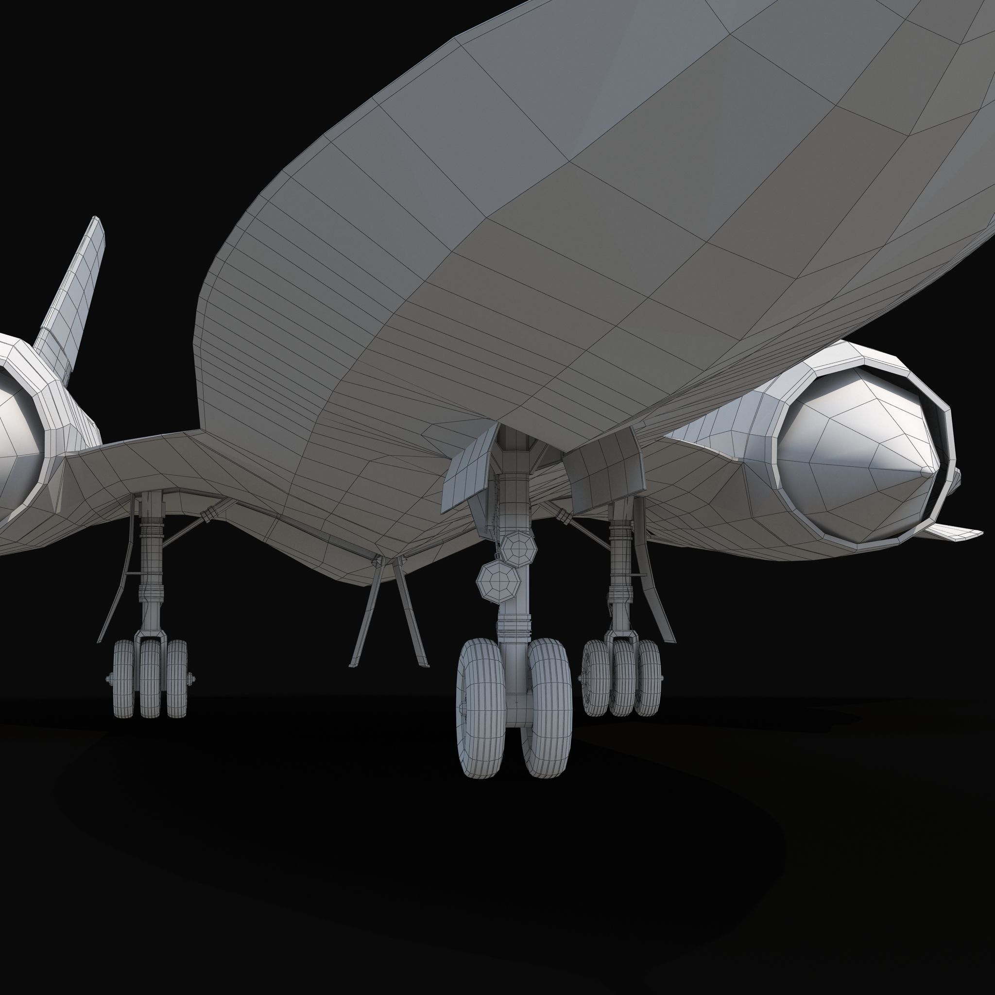 Lockheed SR-71 Blackbird Rigged Low-poly 3D model_13