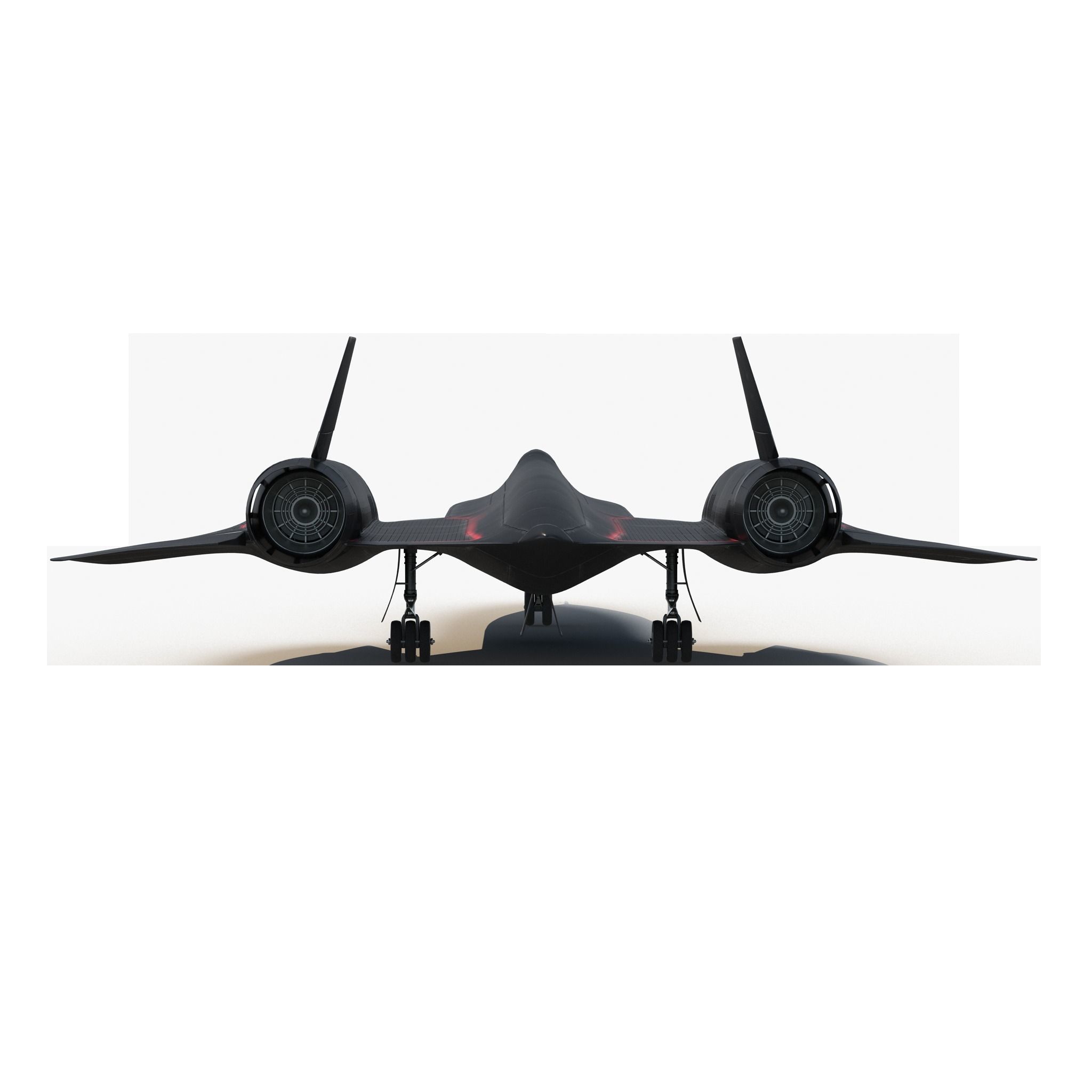 Lockheed SR-71 Blackbird Rigged Low-poly 3D model_18