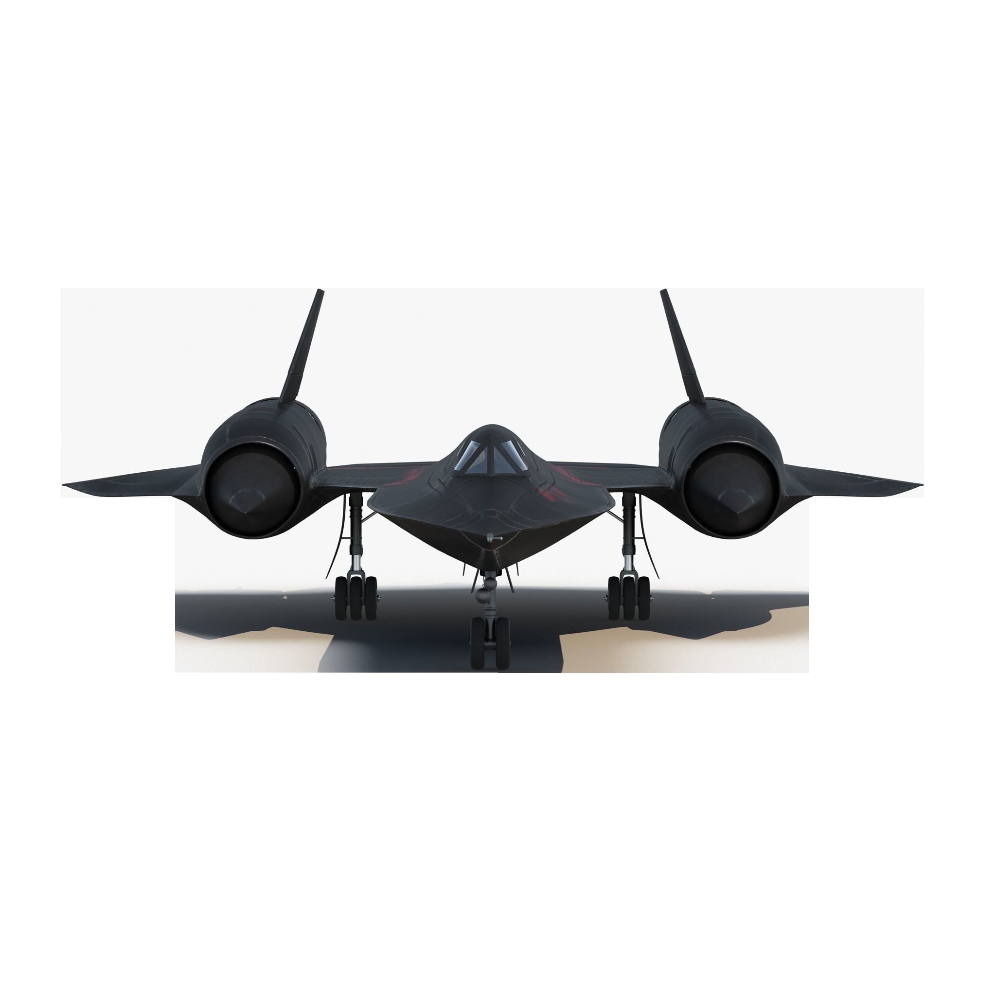 Lockheed SR-71 Blackbird Rigged Low-poly 3D model_17