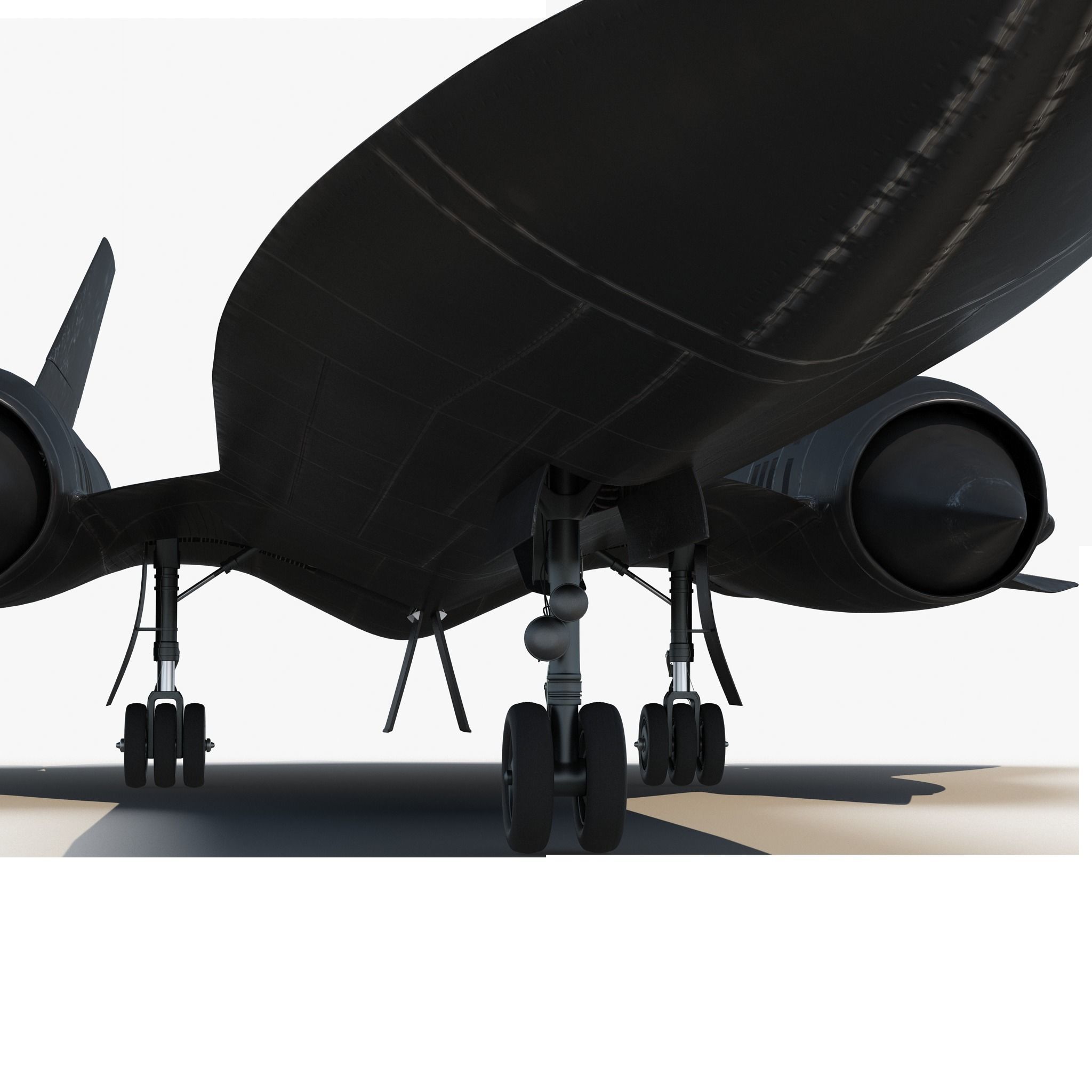 Lockheed SR-71 Blackbird Rigged Low-poly 3D model_19