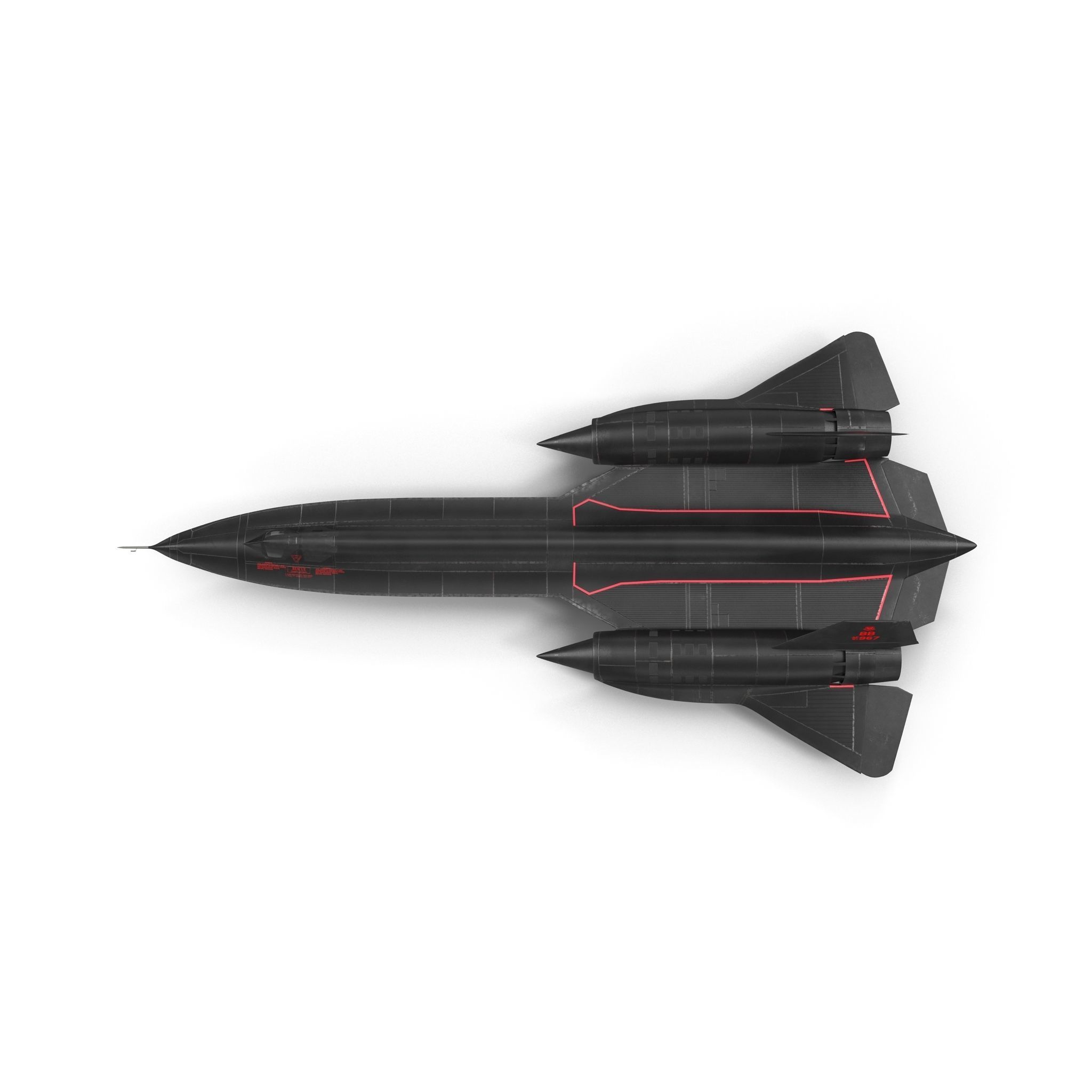 Lockheed SR-71 Blackbird Rigged Low-poly 3D model_1