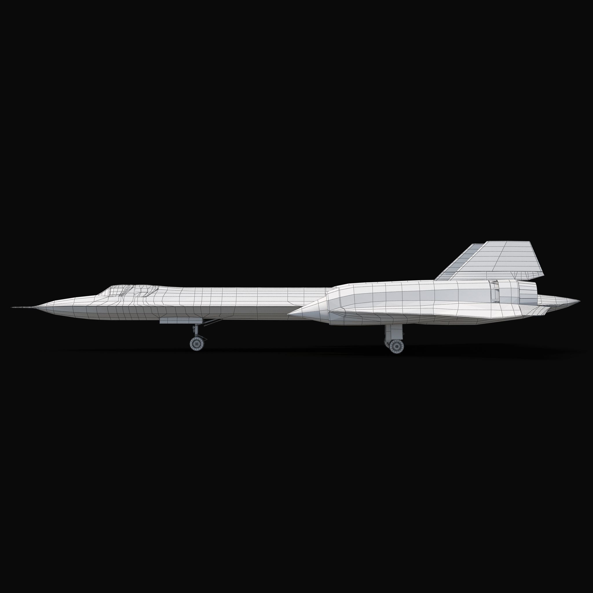 Lockheed SR-71 Blackbird Rigged Low-poly 3D model_10