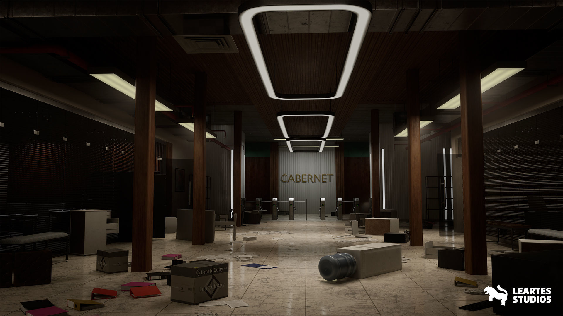 Office Corridor Environment Low-poly 3D model_15