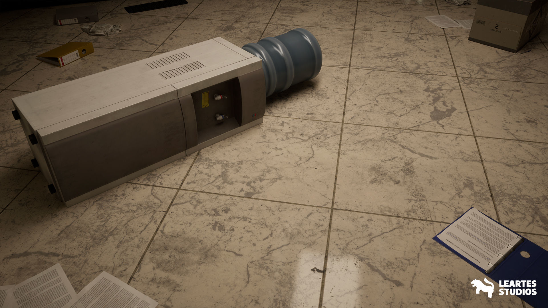 Office Corridor Environment Low-poly 3D model_11