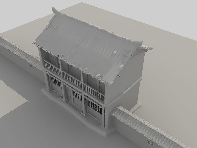 Ancient buildings Chinese Ancient architecture Low-poly 3D model_10