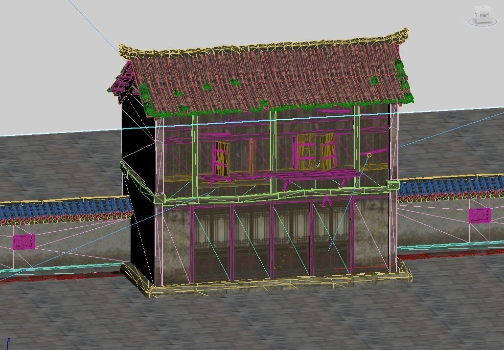 Ancient buildings Chinese Ancient architecture Low-poly 3D model_4