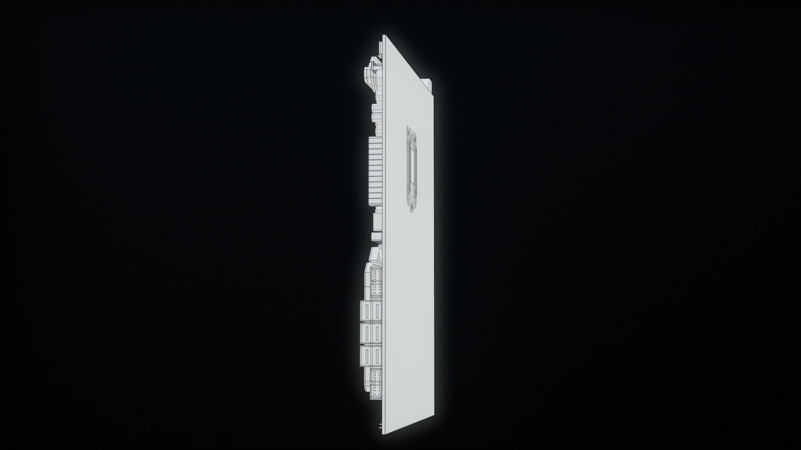 PC Gaming Modern Motherboard PBR Low-poly 3D model_52