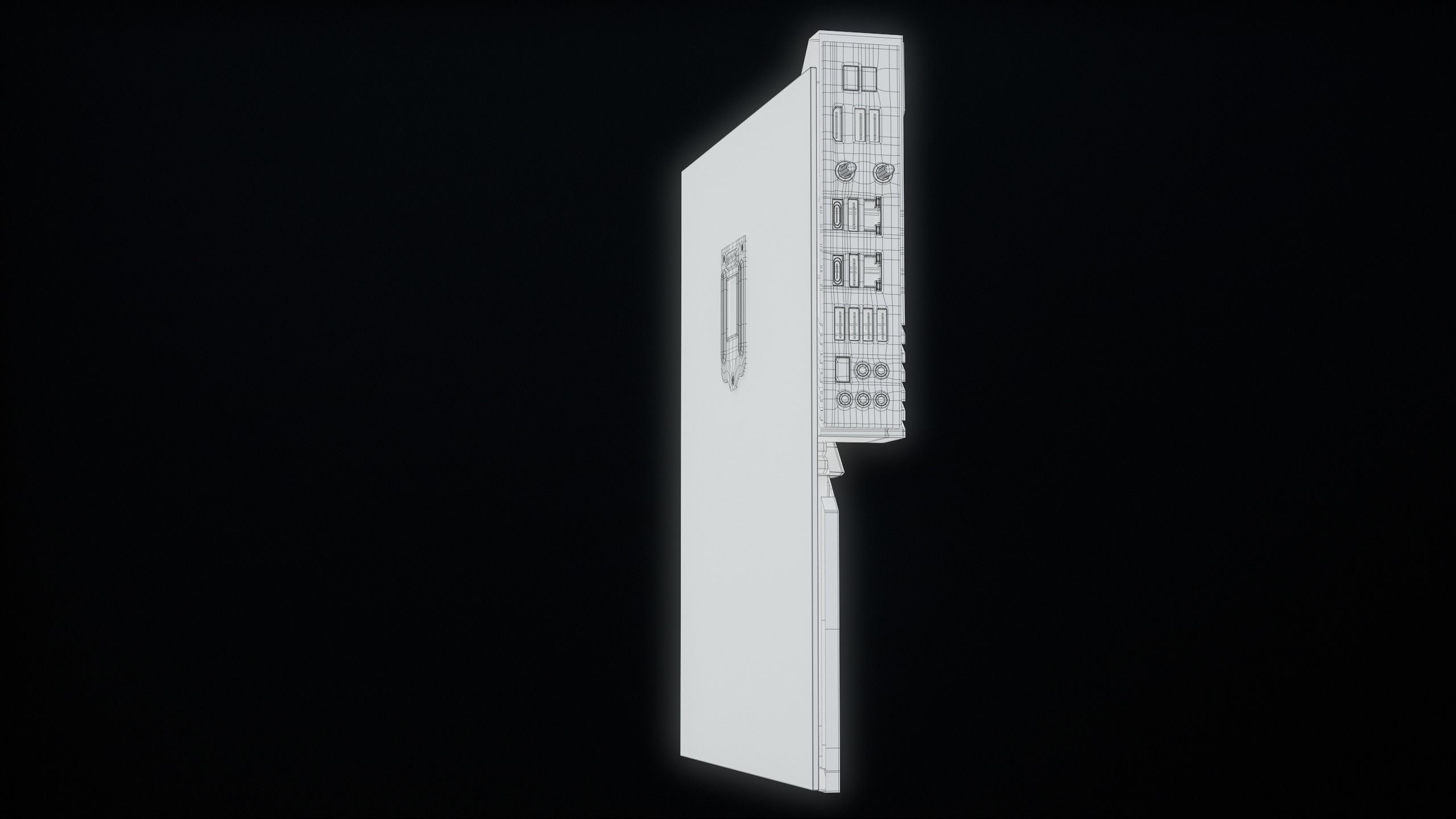 PC Gaming Modern Motherboard PBR Low-poly 3D model_39