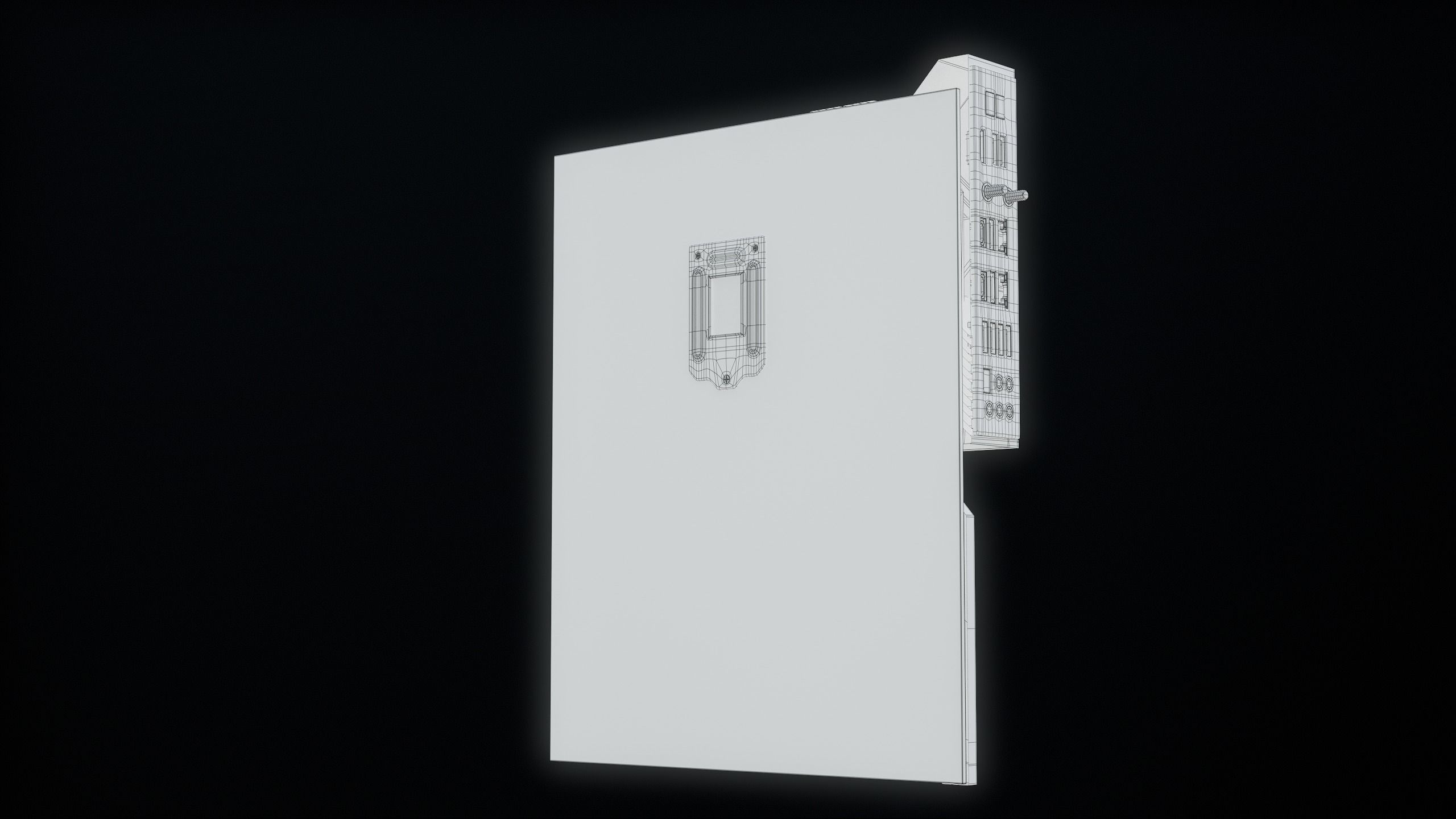 PC Gaming Modern Motherboard PBR Low-poly 3D model_42