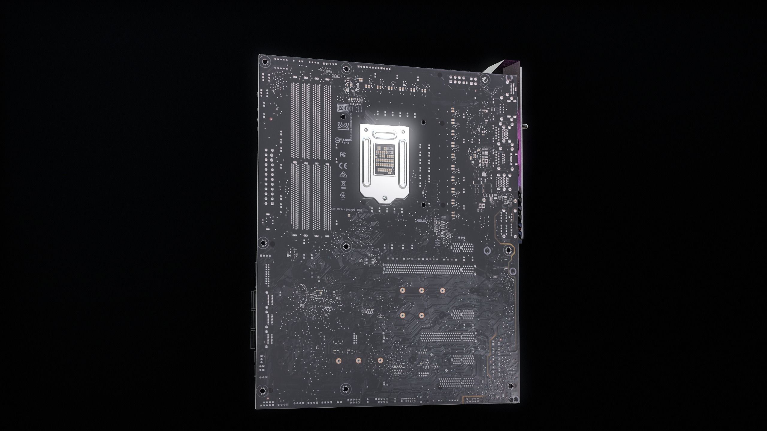 PC Gaming Modern Motherboard PBR Low-poly 3D model_16