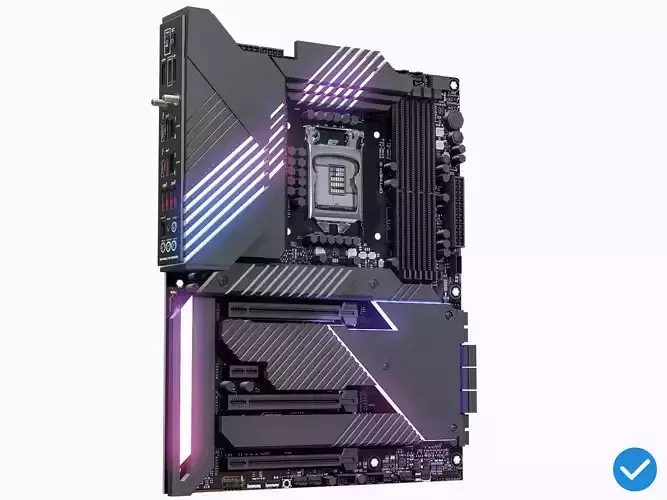 PC Gaming Modern Motherboard PBR Low-poly 3D model