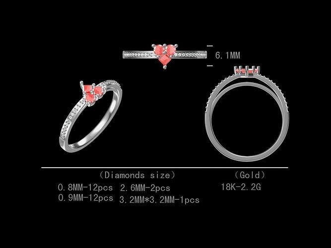Fancy Diamond Engagement ring ready for sale at lowest price Free 3D print model