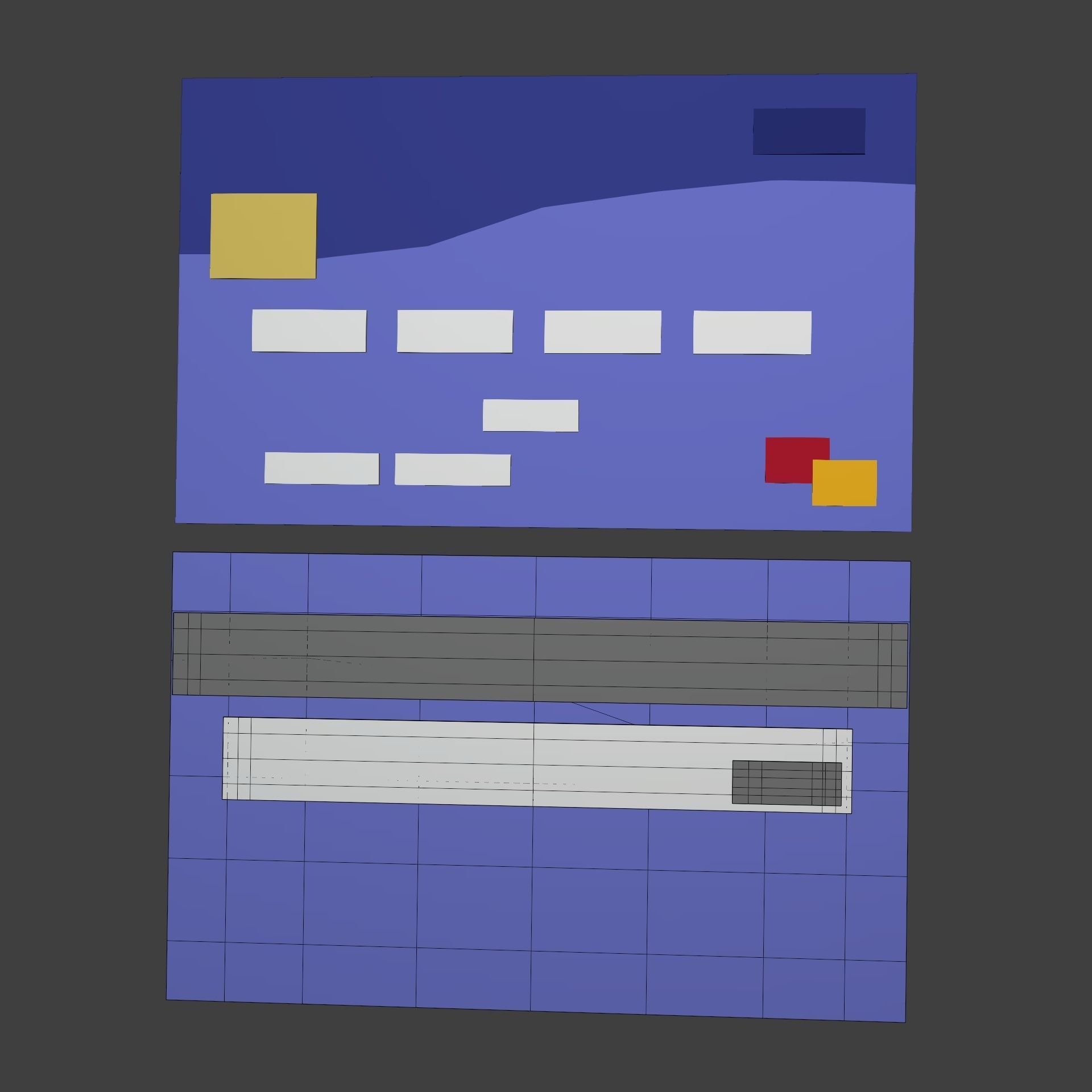 Cartoon Mastercard - Visa Icon Low-poly 3D model_9