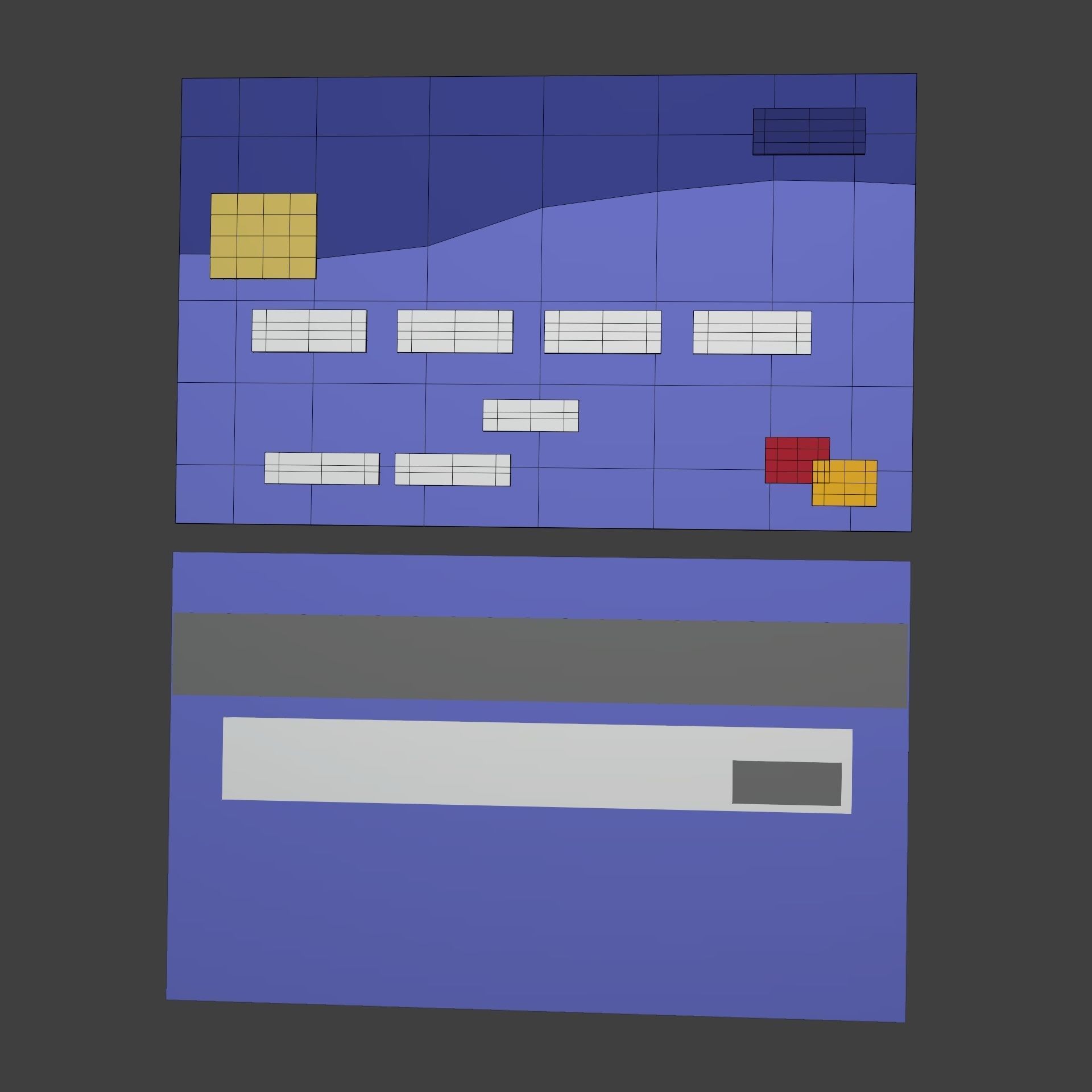 Cartoon Mastercard - Visa Icon Low-poly 3D model_8