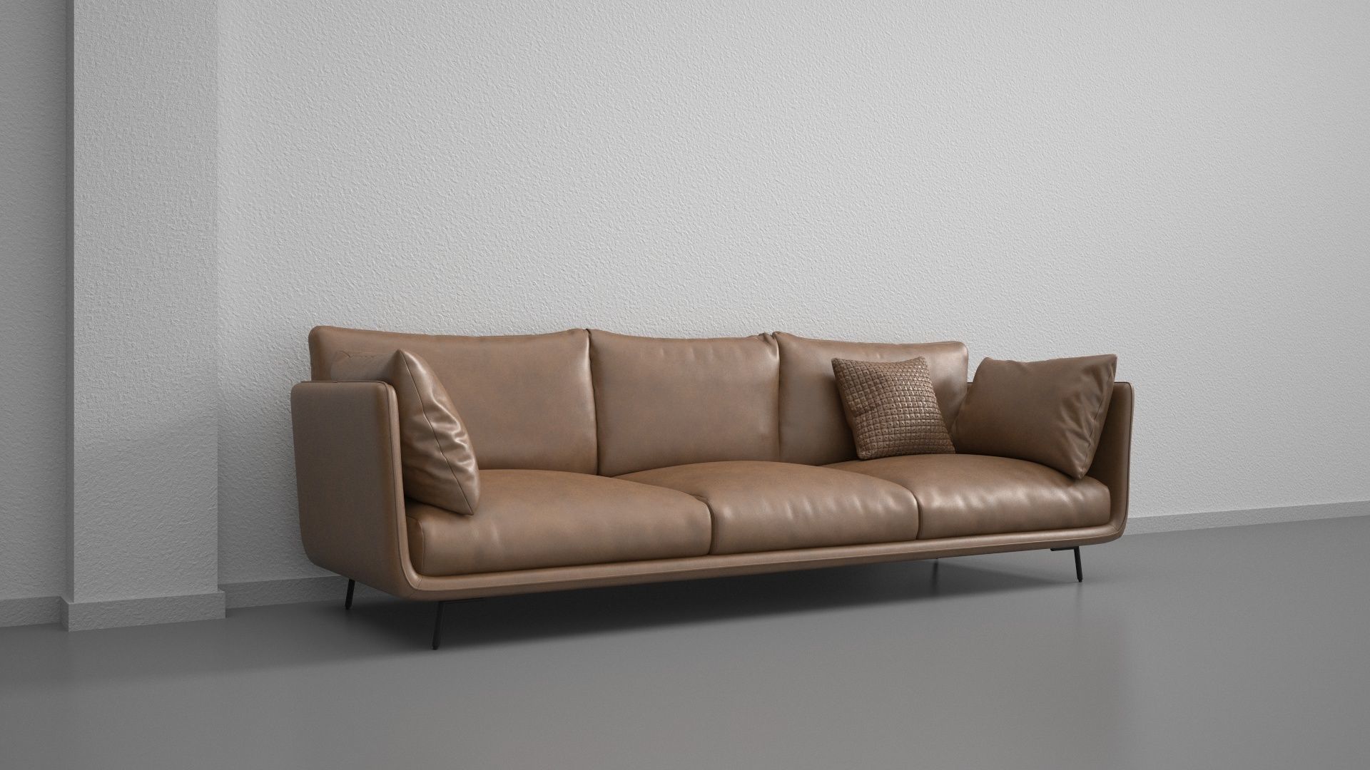 Leather Sofa  3D model_2