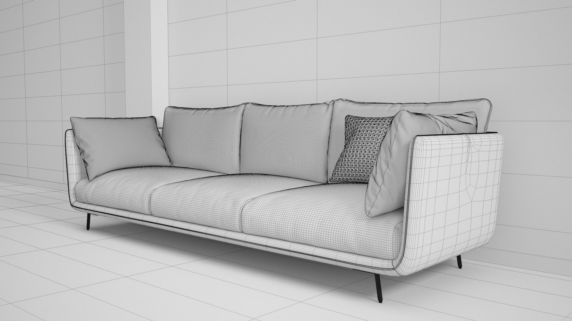 Leather Sofa  3D model_4