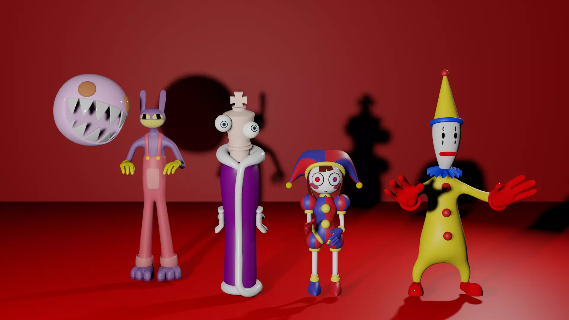 THE AMAZING DIGITAL CIRCUS SET1 for Painting 3D print model_0