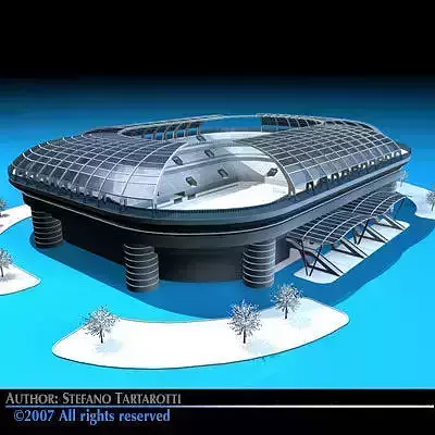 Soccer stadium 3D model