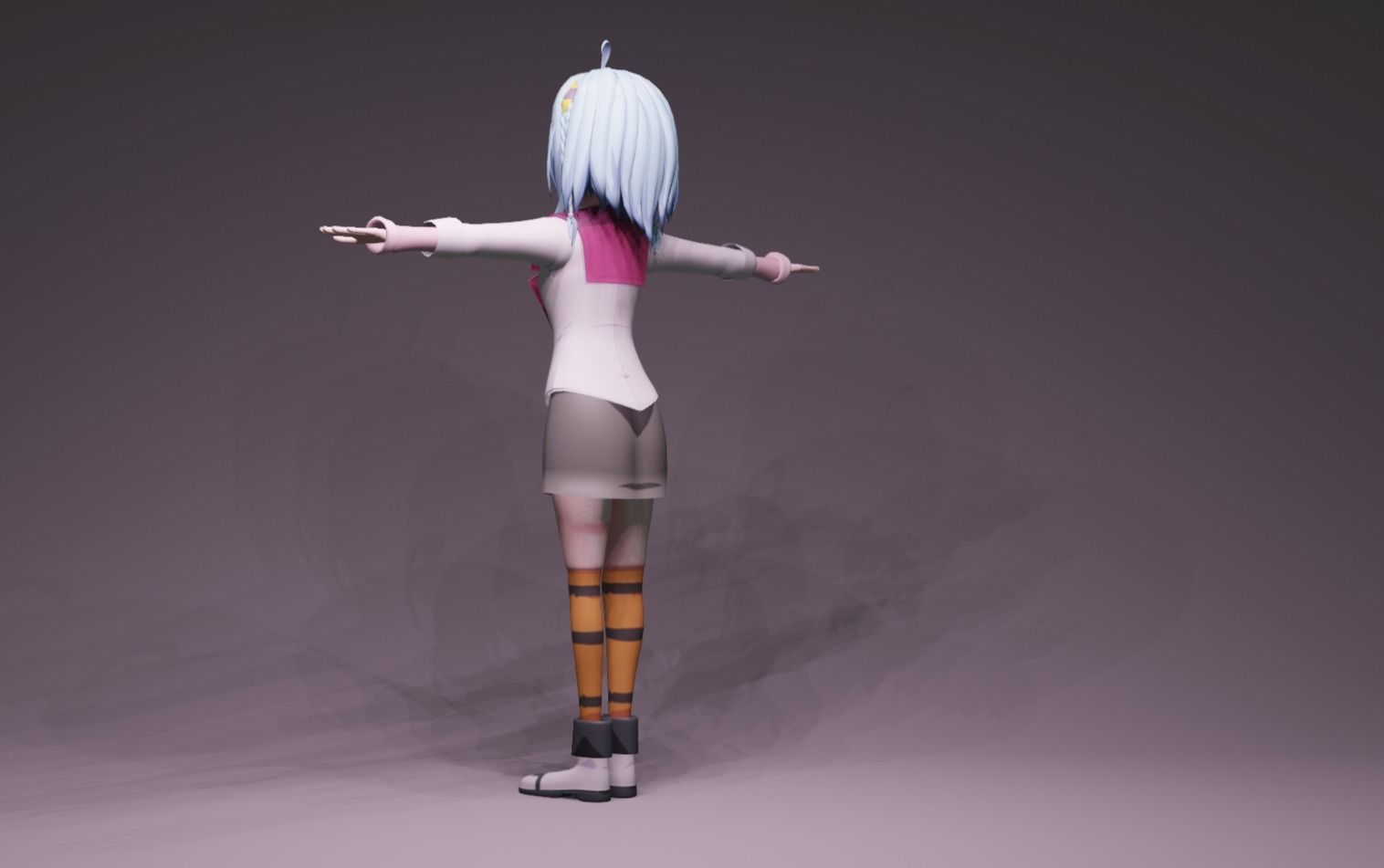 Anime Character - GTA Saya 3D model_5