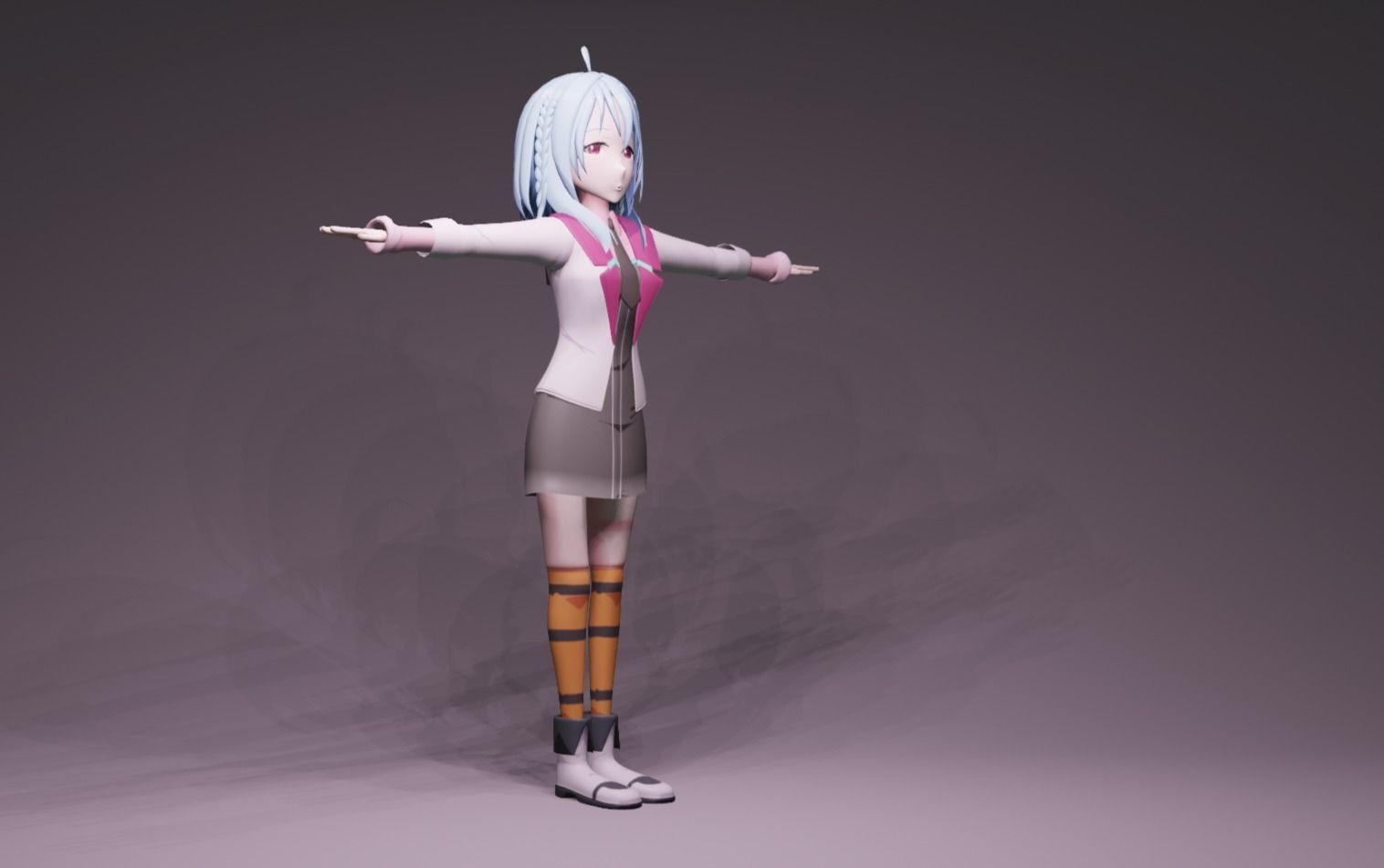 Anime Character - GTA Saya 3D model_1