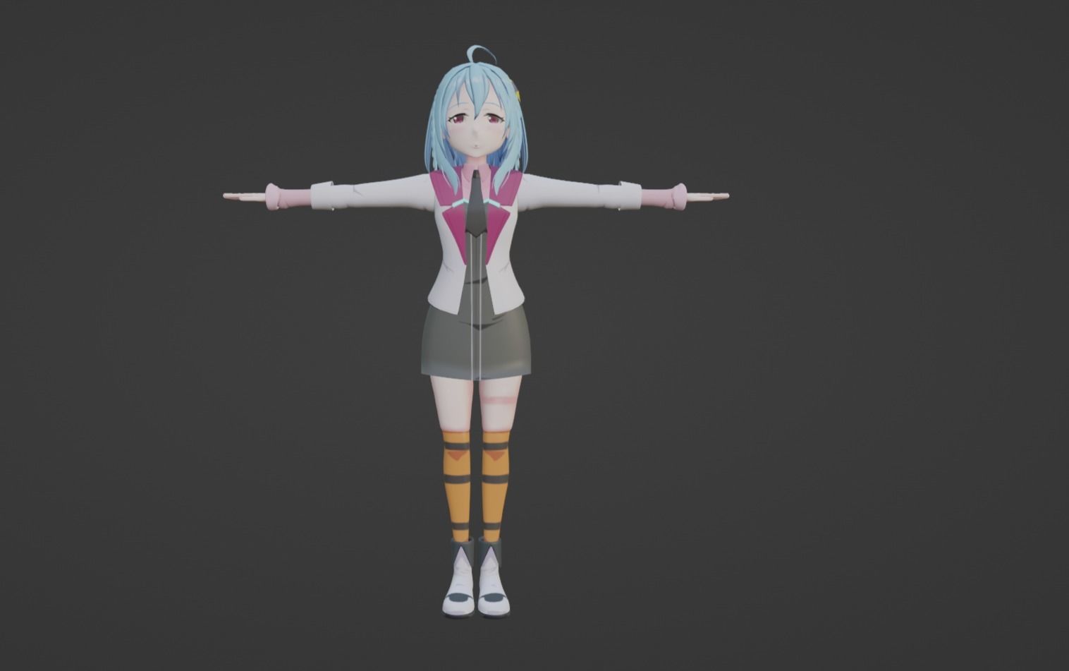 Anime Character - GTA Saya 3D model_8