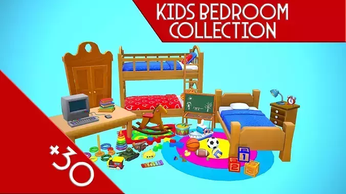 KIDS BEDROOM TOYS COLLECTION PACK 