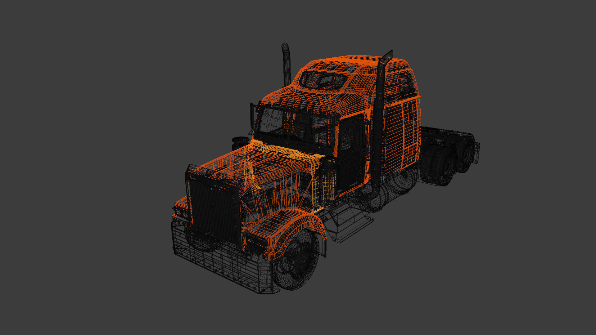 Western Star 4900 EX Semi Truck 3D model_21