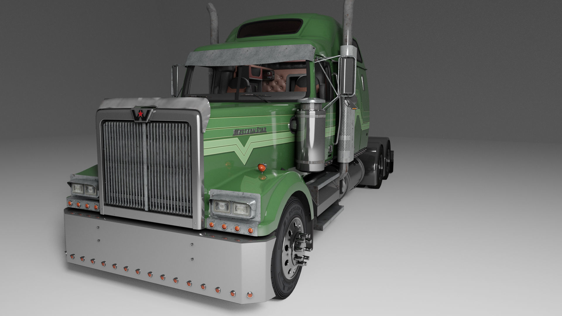 Western Star 4900 EX Semi Truck 3D model_13