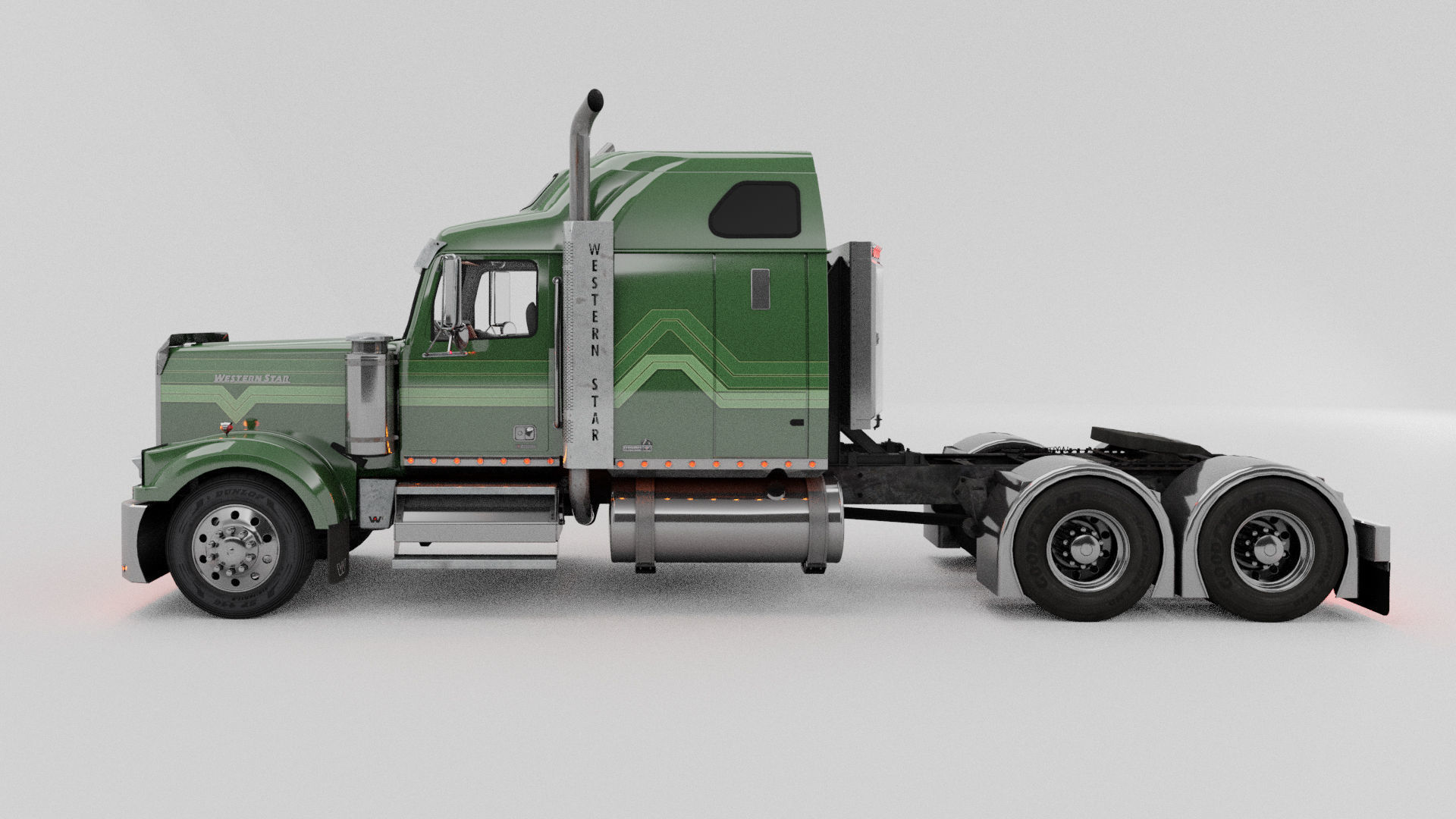 Western Star 4900 EX Semi Truck 3D model_10