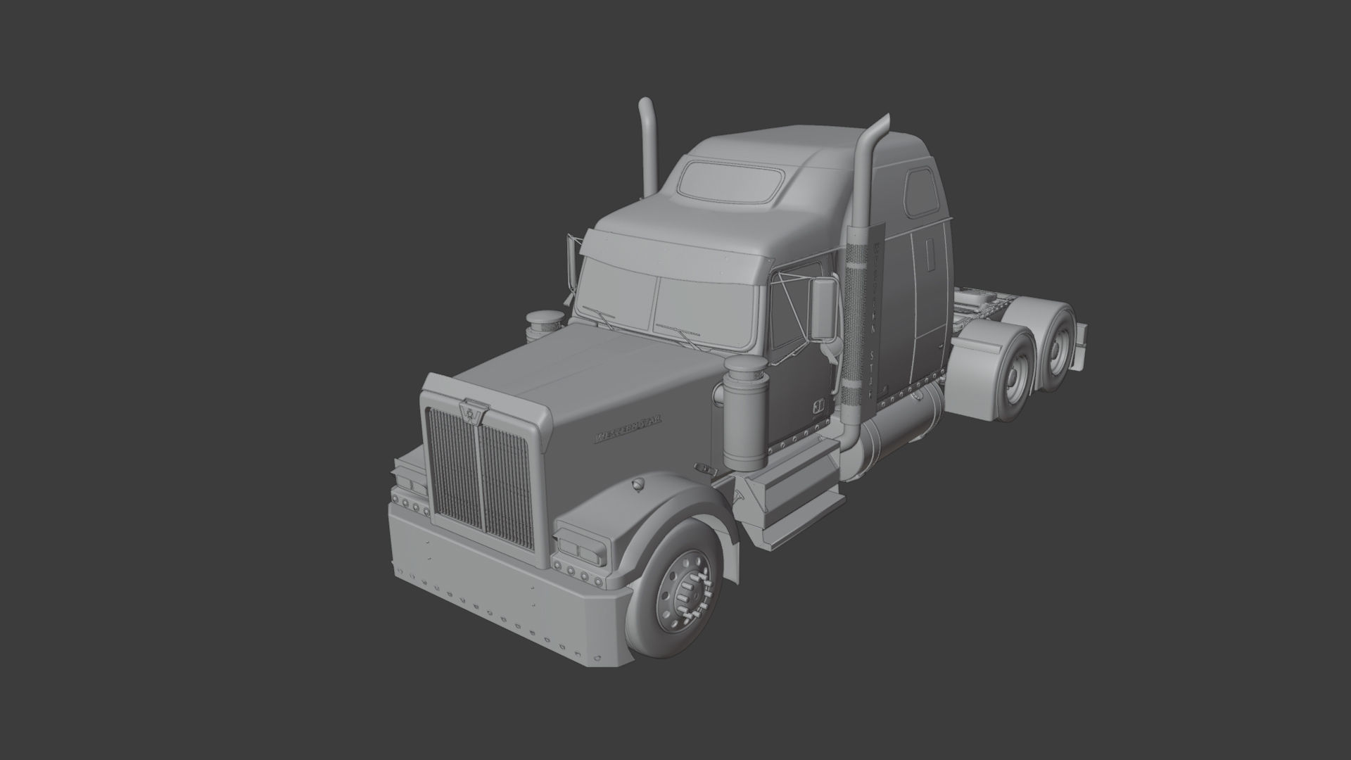 Western Star 4900 EX Semi Truck 3D model_20