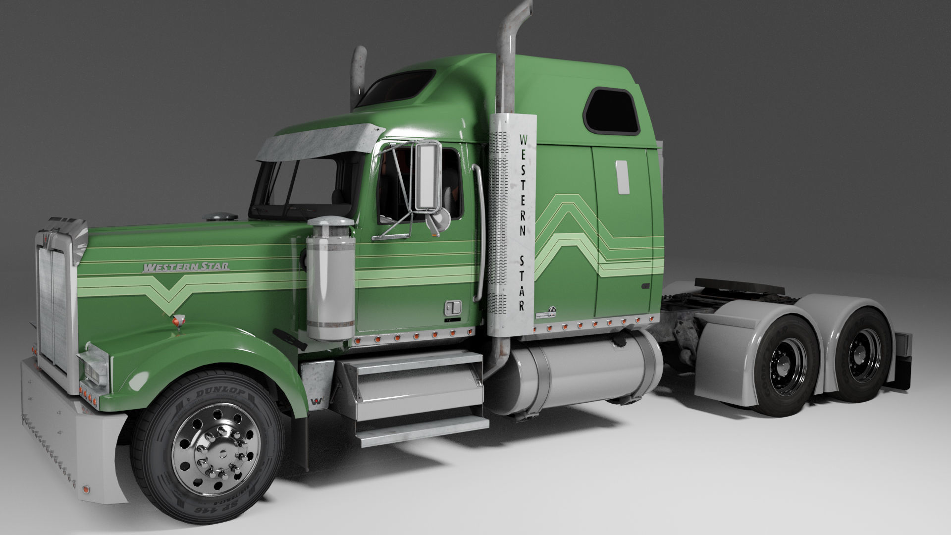 Western Star 4900 EX Semi Truck 3D model_26