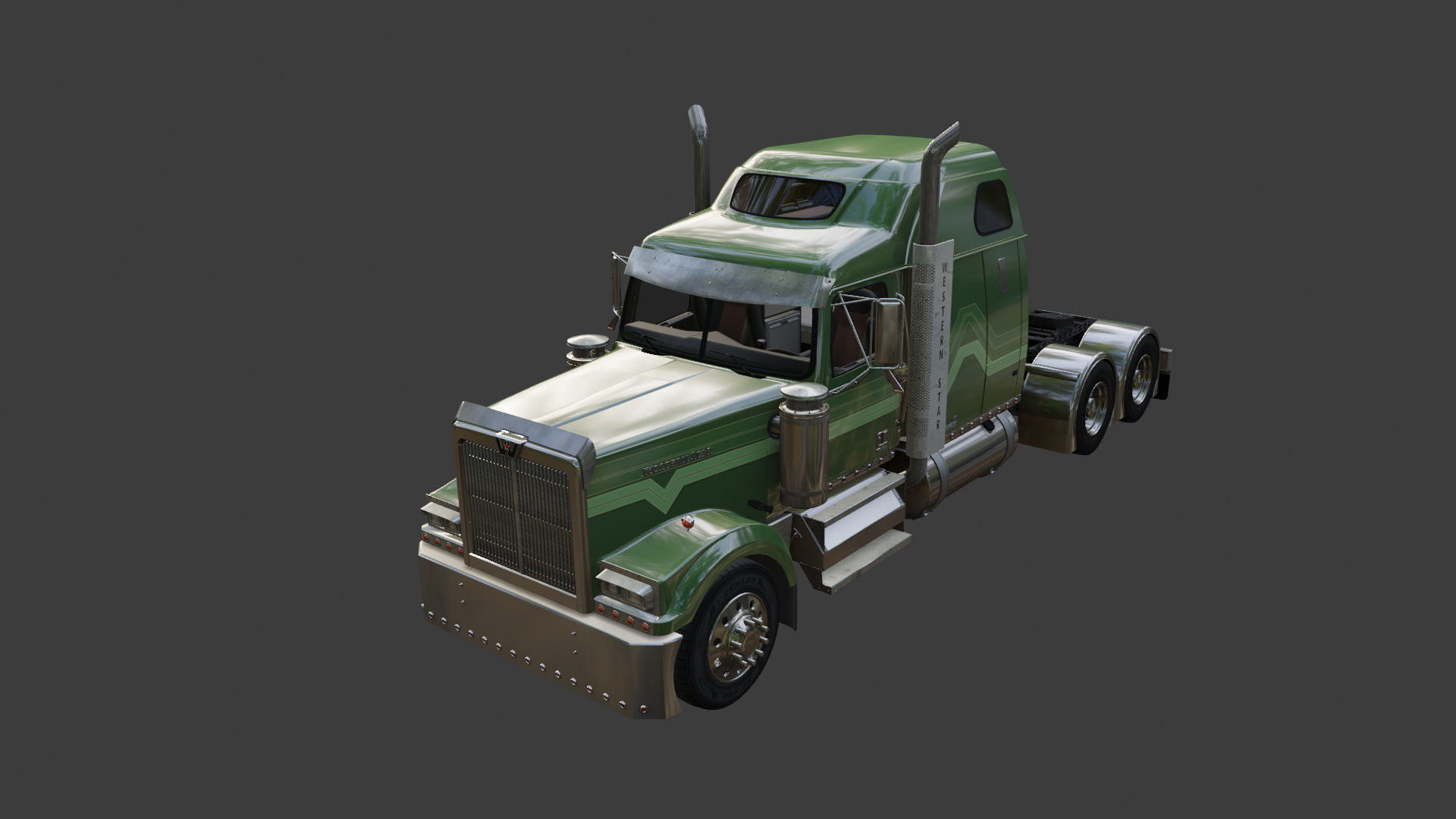 Western Star 4900 EX Semi Truck 3D model_19