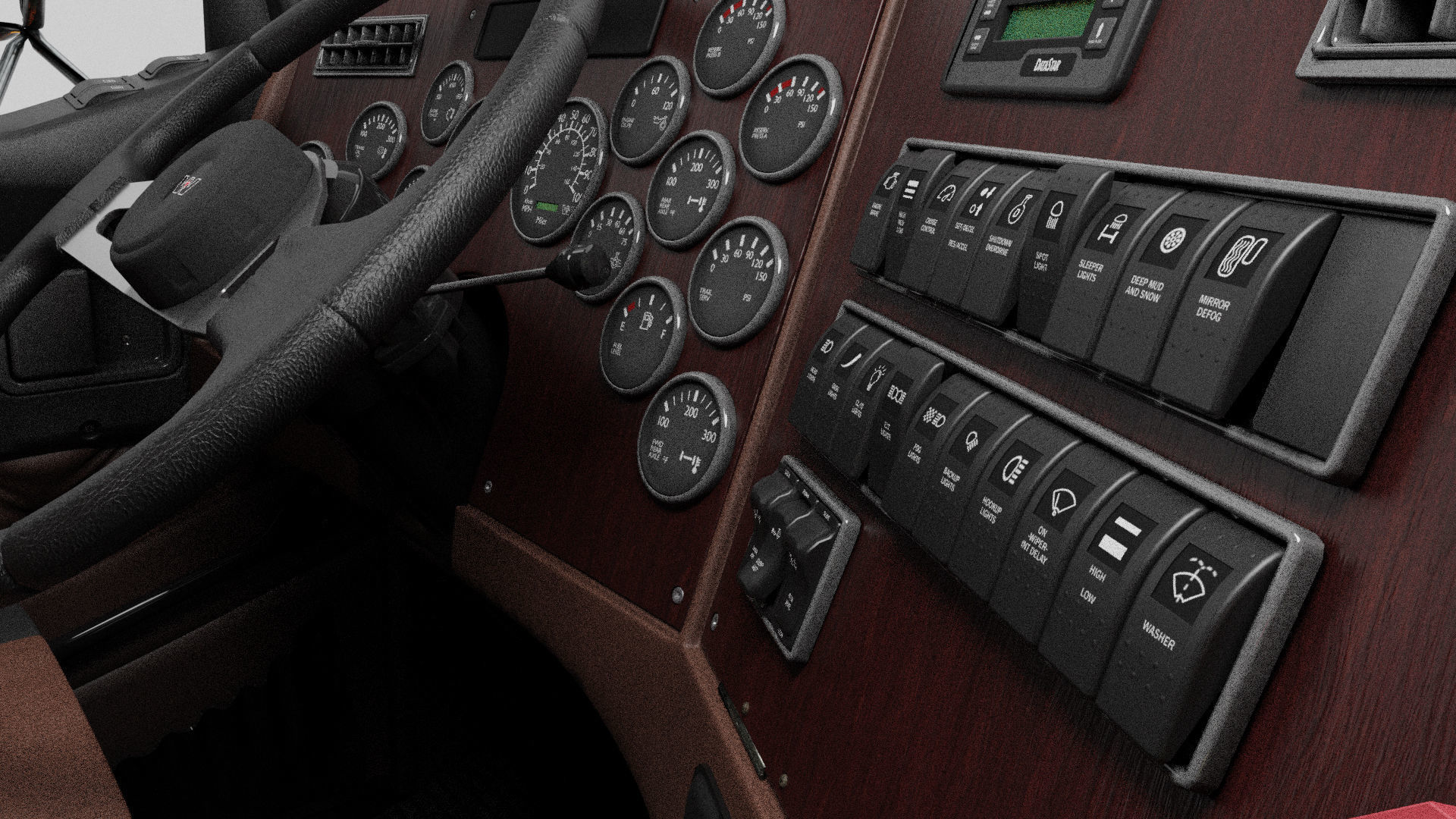Western Star 4900 EX Semi Truck 3D model_14
