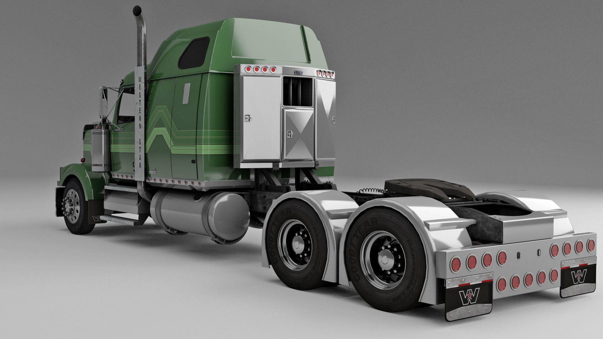 Western Star 4900 EX Semi Truck 3D model_4