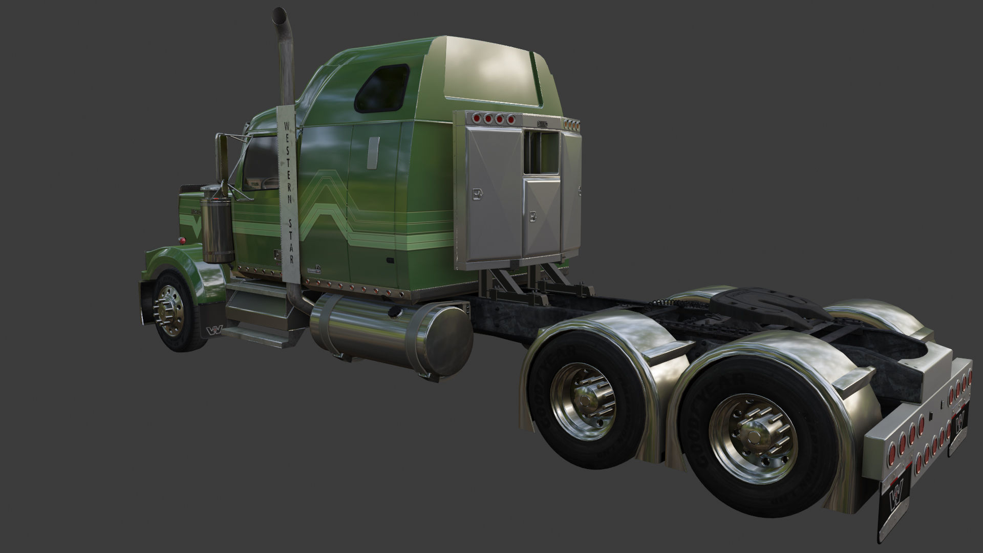 Western Star 4900 EX Semi Truck 3D model_18