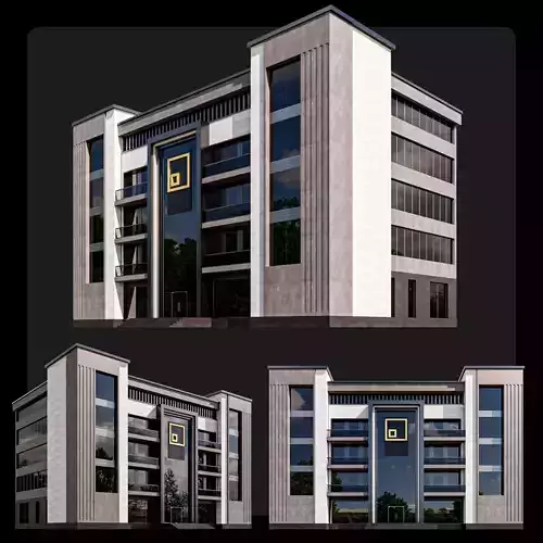 09 Modern Building with Large entrance