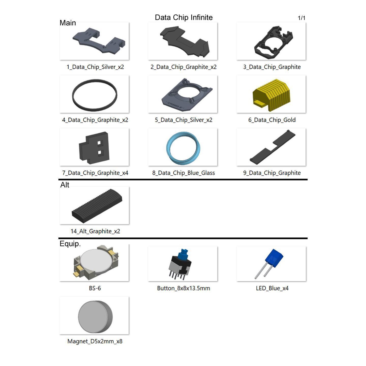 Data Chip - Halo Infinite - Printable - STL files - Personal Use 3D print model_11