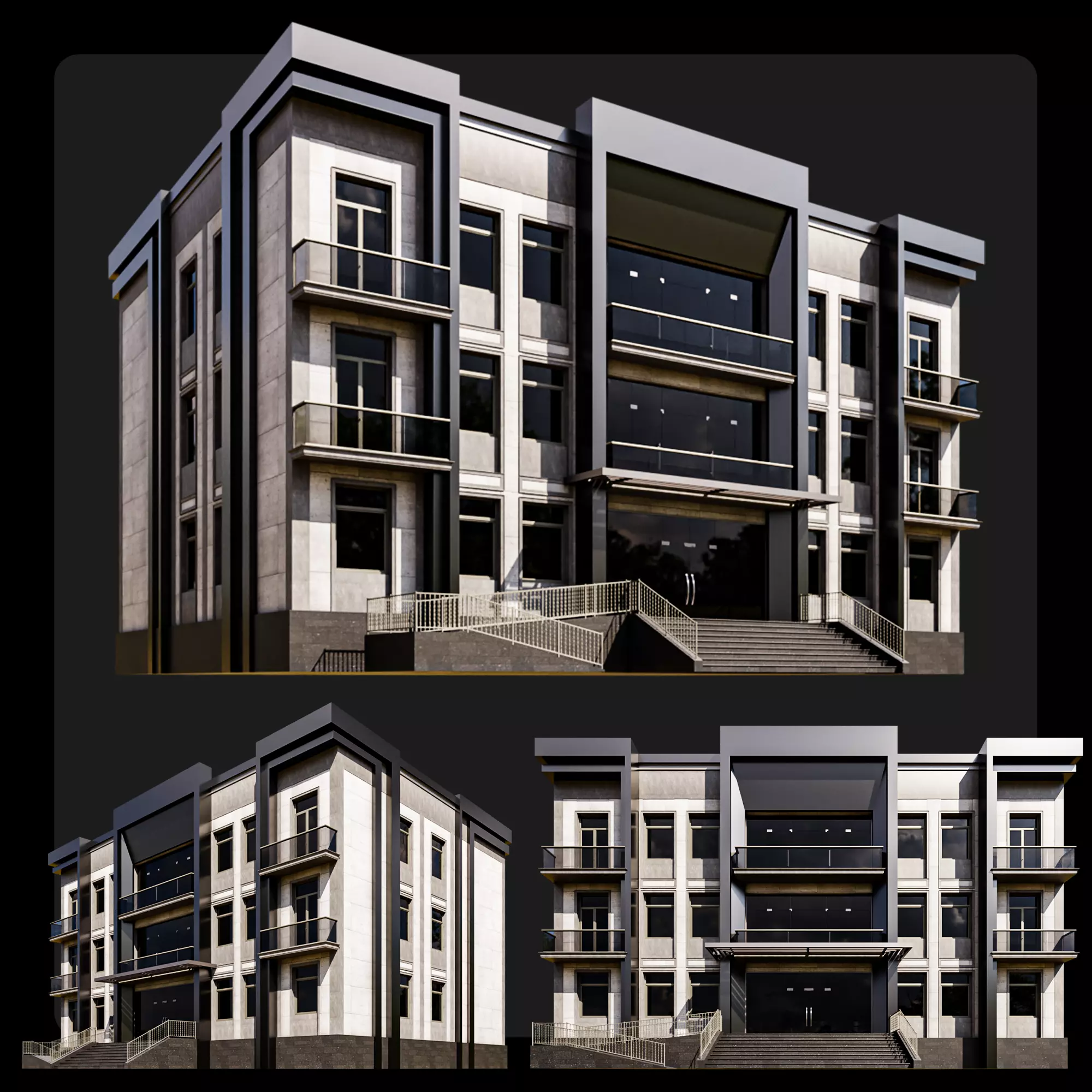 08 Multi-Story Apartment 3D model_0