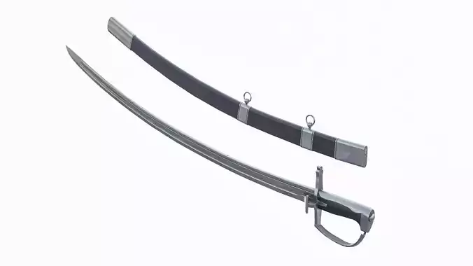 Polish Hussar Sabre  Low-poly 3D model