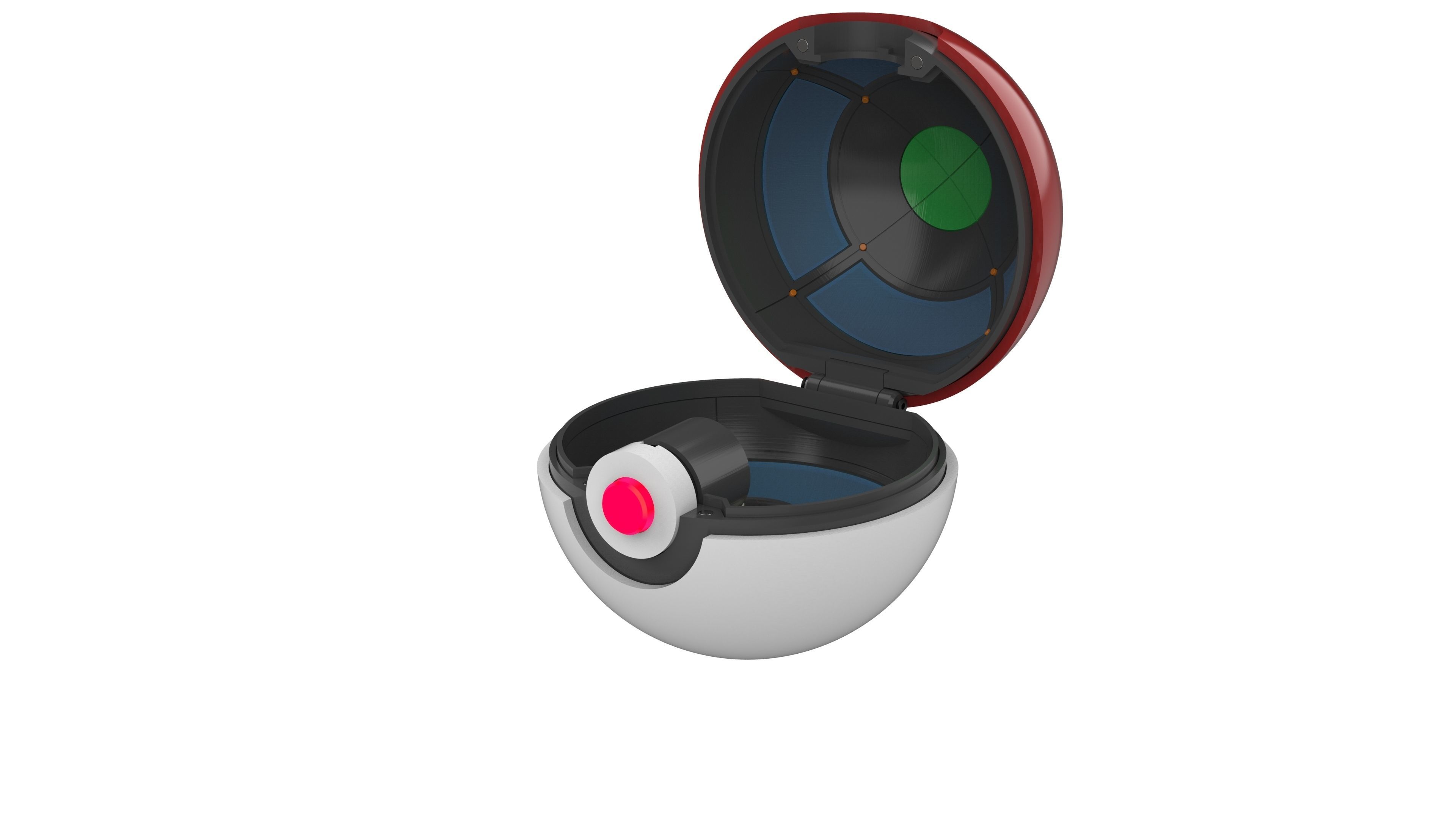 Gengar PokeBall - Printable 3d model - STL files - Personal Use 3D print model_19