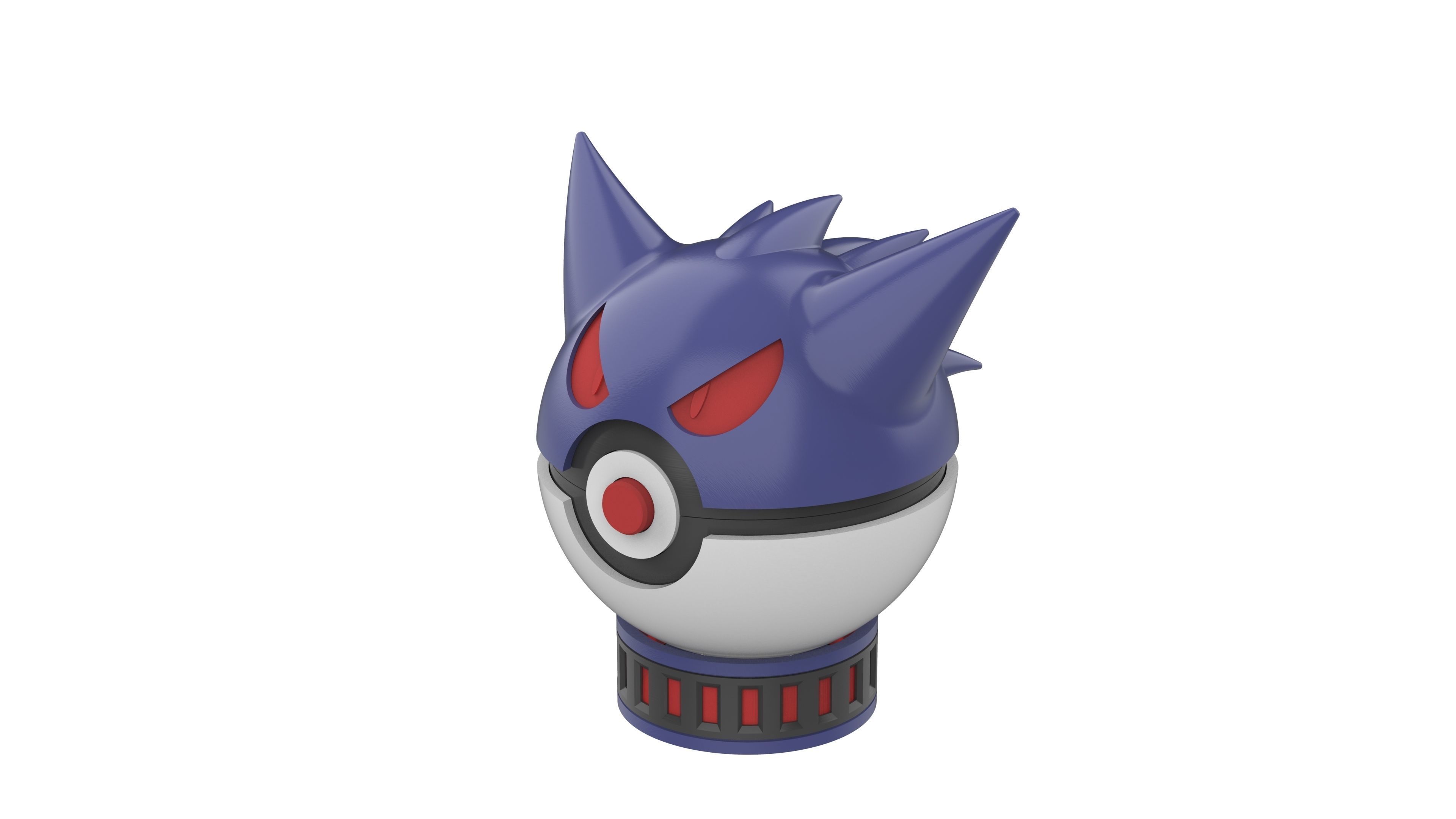 Gengar PokeBall - Printable 3d model - STL files - Personal Use 3D print model_4