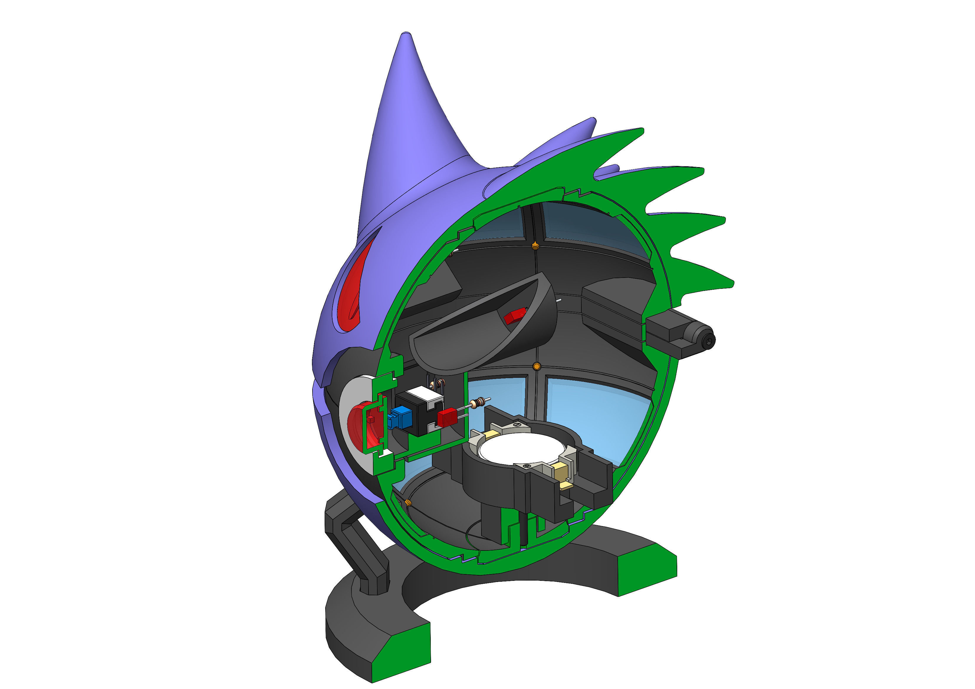 Gengar PokeBall - Printable 3d model - STL files - Personal Use 3D print model_23