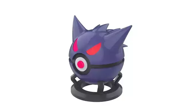 Gengar PokeBall - Printable 3d model - STL files - Personal Use 3D print model