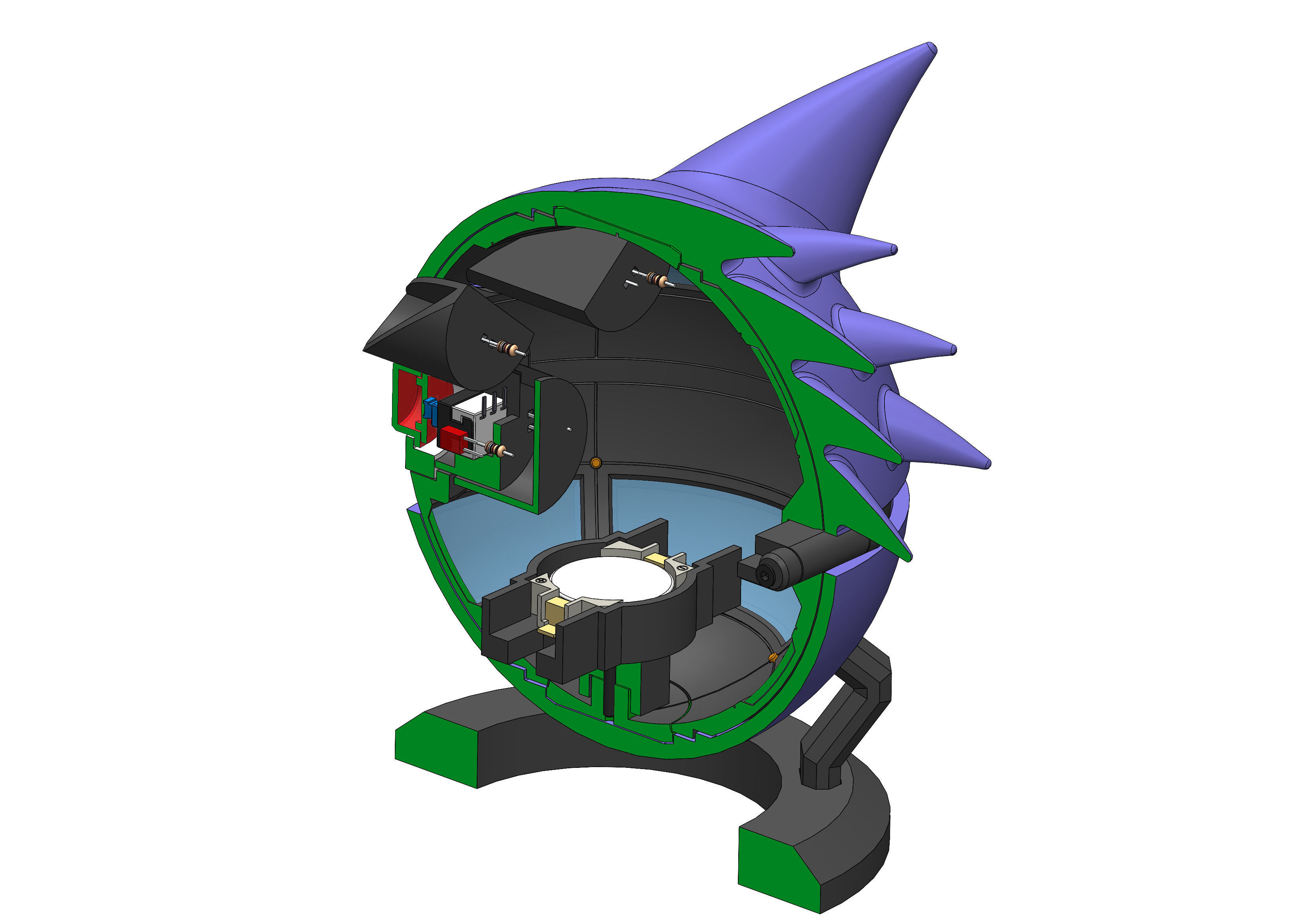 Gengar PokeBall - Printable 3d model - STL files - Personal Use 3D print model_24