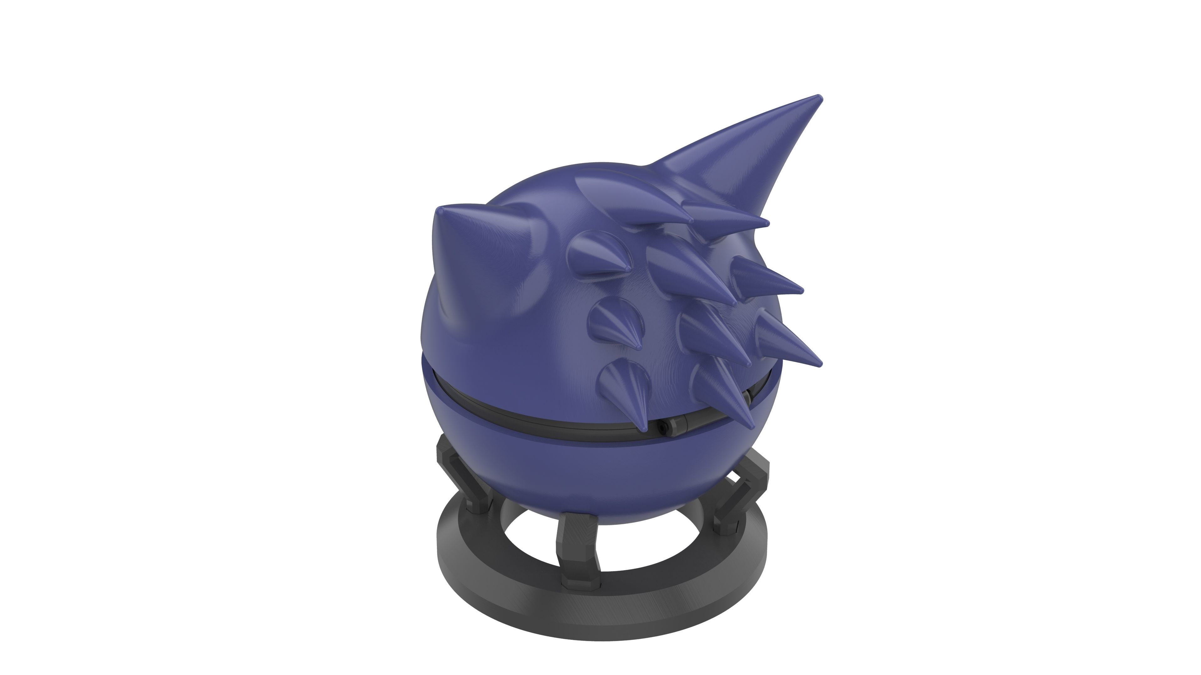 Gengar PokeBall - Printable 3d model - STL files - Personal Use 3D print model_2