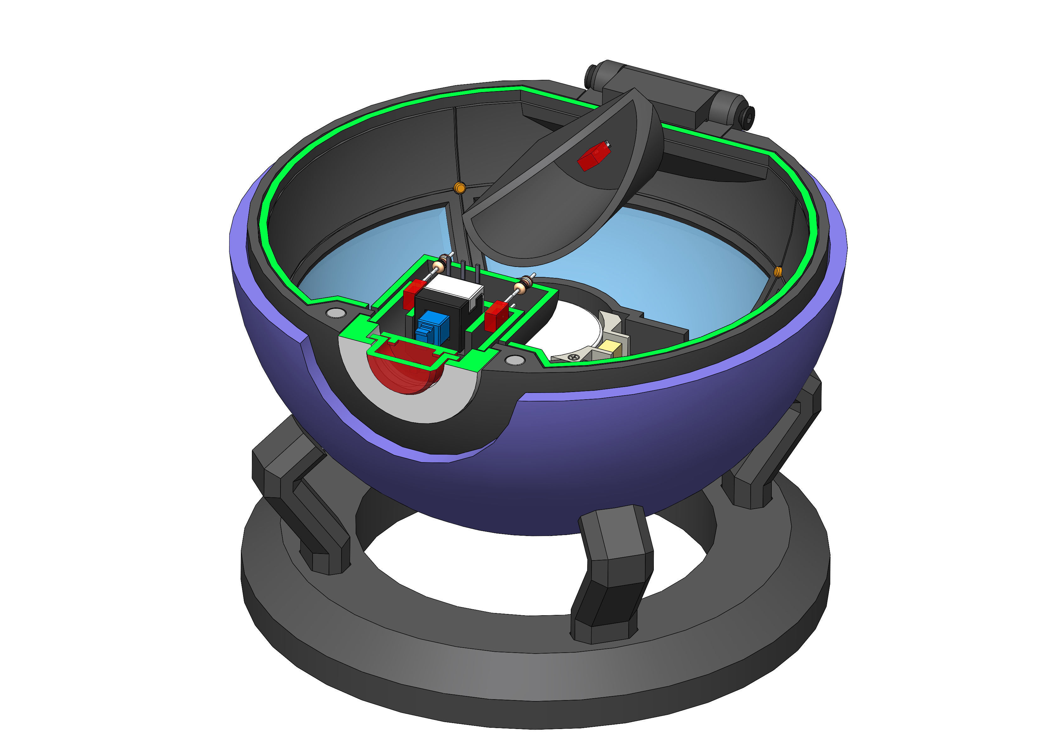 Gengar PokeBall - Printable 3d model - STL files - Personal Use 3D print model_25