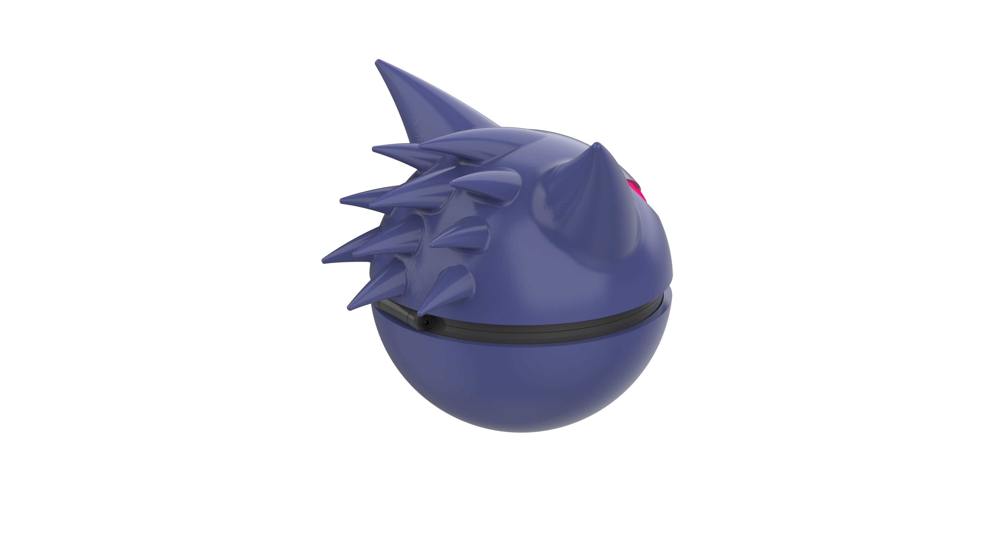 Gengar PokeBall - Printable 3d model - STL files - Personal Use 3D print model_9